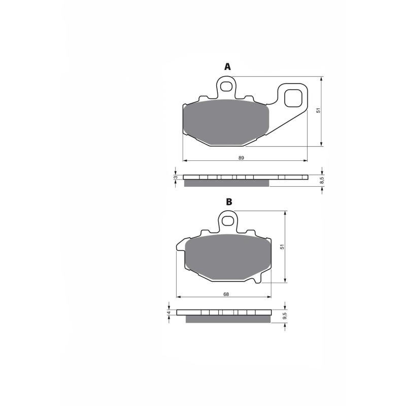 PLAQUETTES DE FREIN FRITTEES JOLLY BRAKE COMPOSE KXR KAWASAKI ZX-6R 636 (ZX 636 A1P) 2002-OFFRE