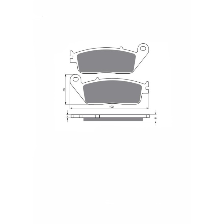 JOLLY BRAKE SINTERED BRAKE PAD KXR KYMCO 500 XR-CITING RI 09-15-OFFER-SX