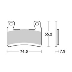 DELTA SEMI-METALLIC BRAKE PAD KX COMPOUND KAWASAKI ZX-6R 636 NINJA (ABS - 636CC) 2013-OFFER