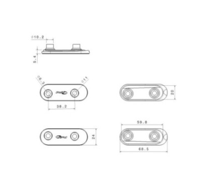 BOUCHON DE TROU DE MIROIR PUIG BMW M1000 RR 23-24 NOIR