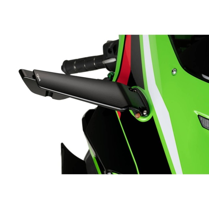 ESPEJO RETROVISOR DERECHO PUIG MOD. ALERON KAWASAKI ZX-10R 21-24 NEGRO