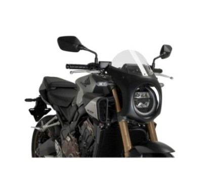 CUBIERTA SEMICARNADA PUIG HONDA CB650R NEO SPORTS CAFE 2024 TRANSPARENTE-NEGRO