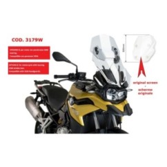 PUIG CUPOLINO REGOLABILE BMW F750 GS 18-24 TRASPARENTE-3179W