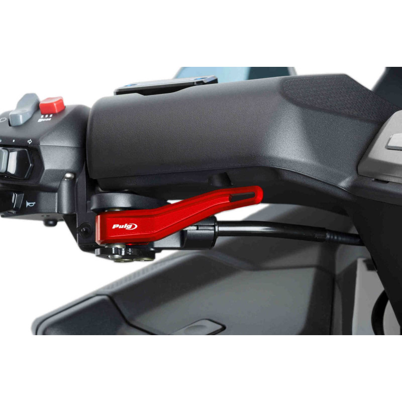 PUIG LEVIER DE FREIN DE STATIONNEMENT KYMCO AK550 PREMIUM 2024 ROUGE