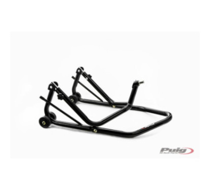 PUIG FRONT STAND STEERING HEAD BLACK - COD. 5601N - Equipped with 4 nylon wheels. Material: steel. Includes i