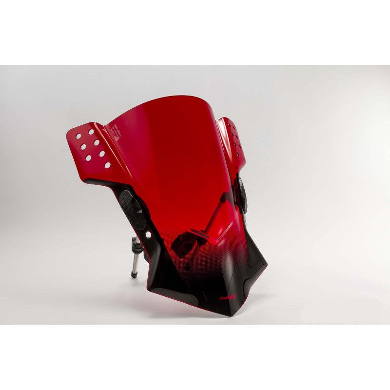 Pare-brise universel Puig Rafale pour Yamaha MT 07 14 17 rouge