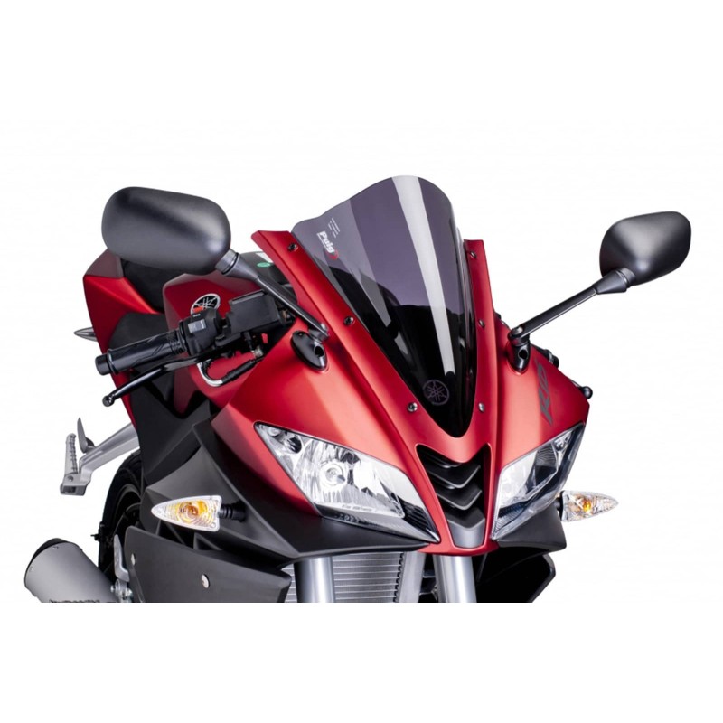 Pare-brise Puig Racing pour Yamaha YZF R125 08-18, fume fonce
