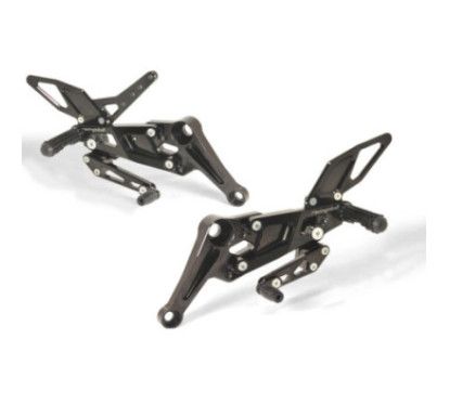 Reposapies ajustable racingbike con reposapies fijo para Aprilia RS660 21 25 negro