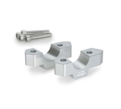 puig risers for handlebars bmw r1300 gs option 719 tramontana 23 25 silver cod21878p