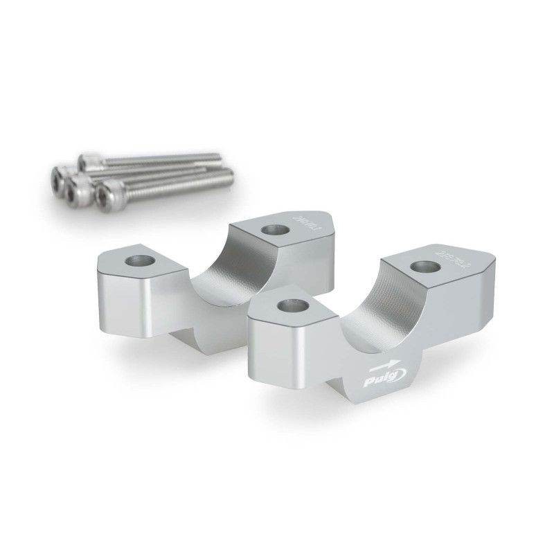 puig risers for handlebars bmw r1300 gs trophy 23 25 silver cod21878p