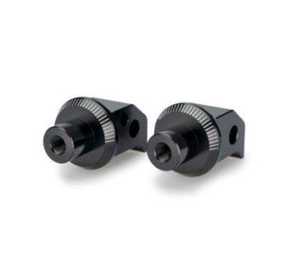 Adaptateurs Puig pour repose-pieds fixes passager CFmoto 450 NK 23/25, noir
