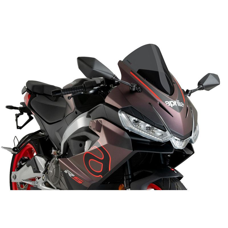 puig r racer windshield for aprilia rs 457 24 25 dark smoke
