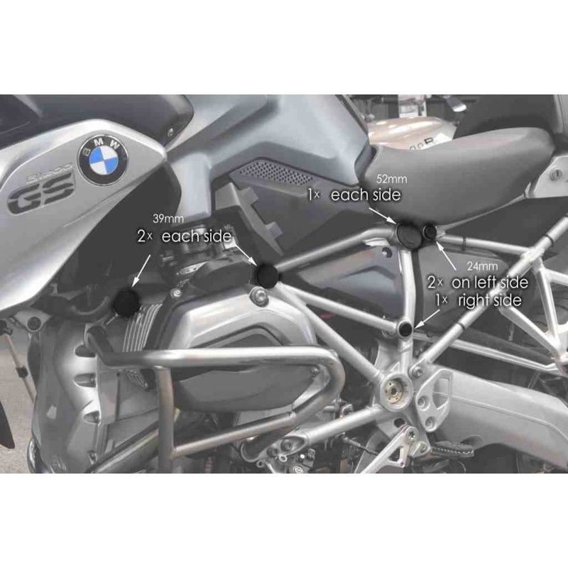 Cache-cadres Puig pour BMW R1250 GS 19/24 noir
