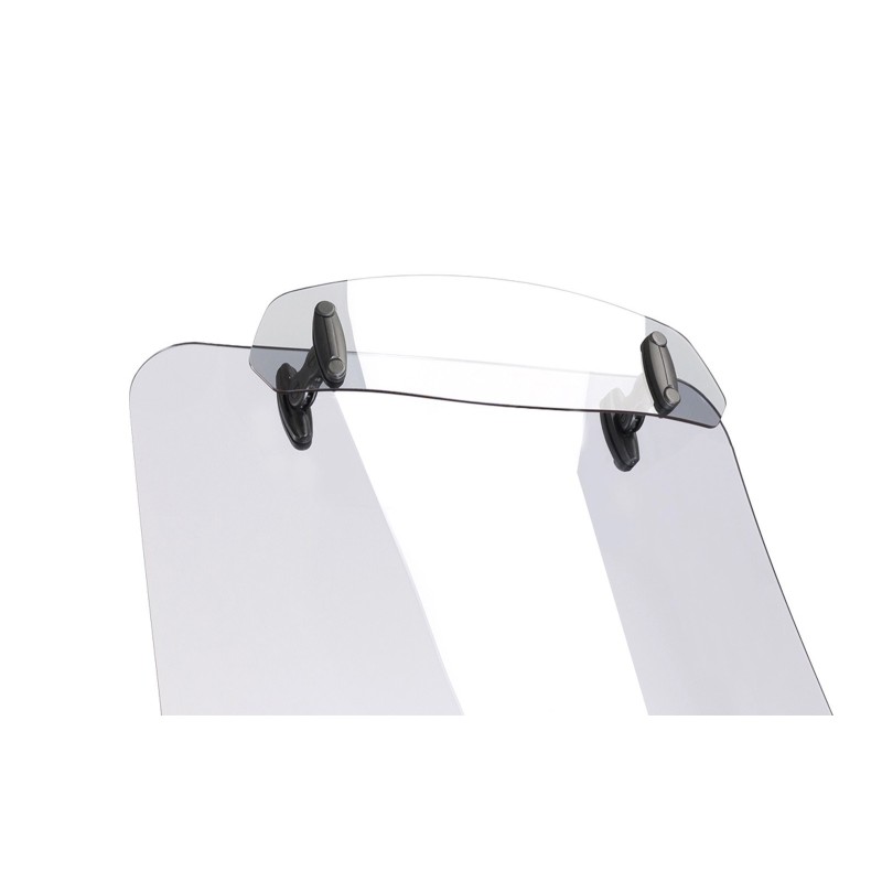 PUIG DEFLECTOR FIXING THROUGH TRANSPARENT CLIP-ON - Dimensions (HxL): 102x325 mm. Connection distance: 222 mm. Not