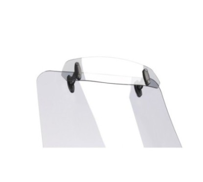 PUIG DEFLECTOR FIXING THROUGH TRANSPARENT CLIP-ON - Dimensions (HxL): 102x325 mm. Connection distance: 222 mm. Not