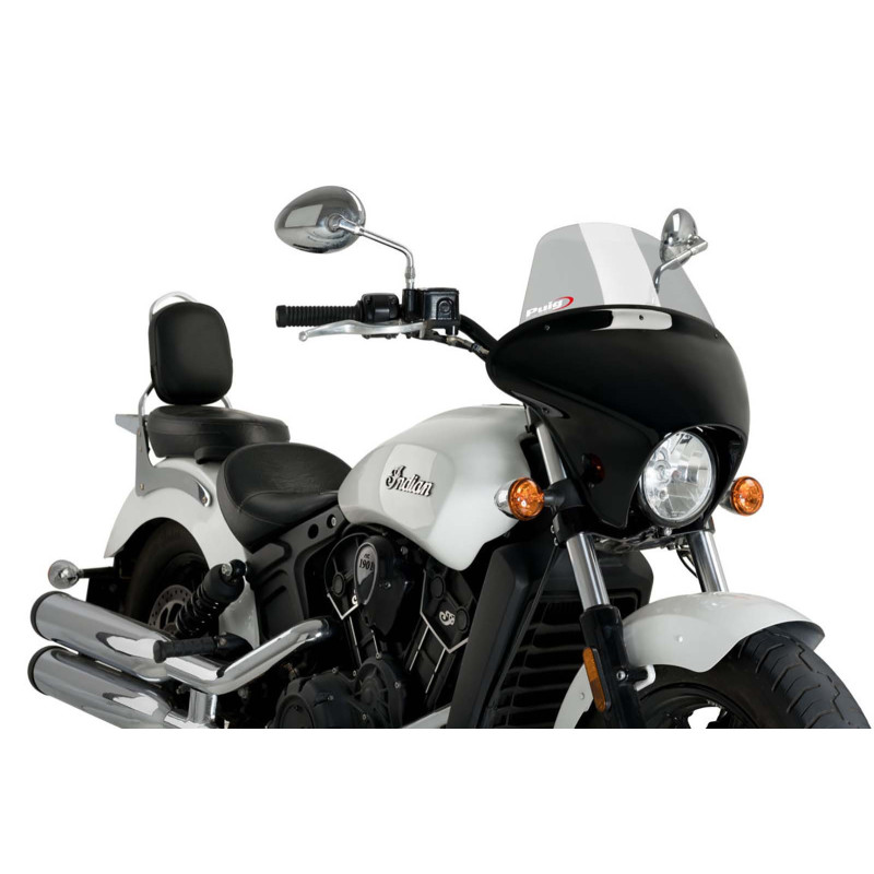 Pare-brise Puig Batwing SML Touring pour Indian Scout 15-25, fume clair