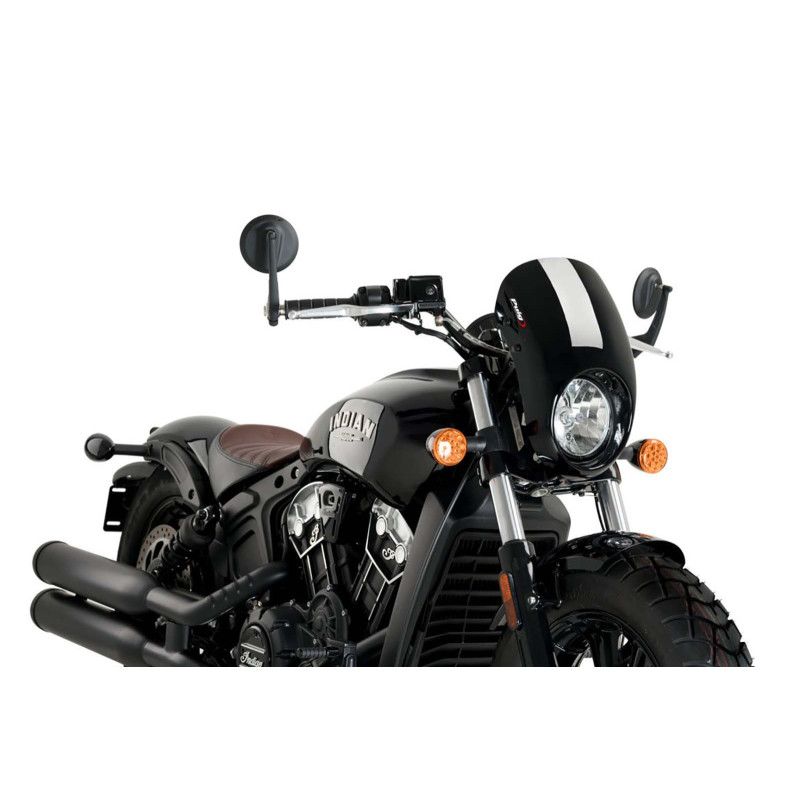 puig anarchy semi-windshield for indian scout bobber 18 25 black