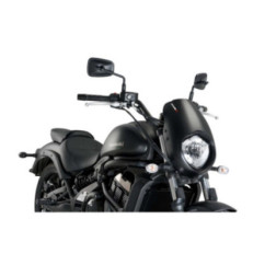 PUIG Halbverglaste Windschutzscheibe Anarchy fUr Kawasaki Vulcan S 21-25, Mattschwarz