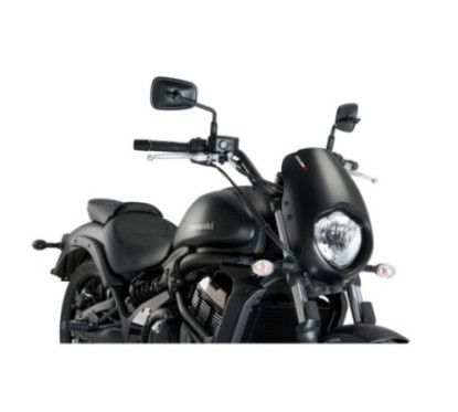 puig anarchy semi-windshield windshield for kawasaki vulcan s 15 25 matt black