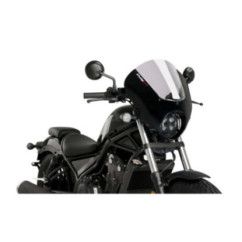 PUIG DARK NIGHT Halbverdunkelnde Windschutzscheibe fUr Honda CMX500 Rebel 2020-24, hellgrau getOnt
