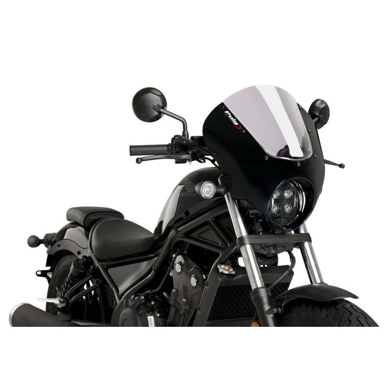 puig dark night semi-windshield for honda cmx500 rebel 20 25 light smoke
