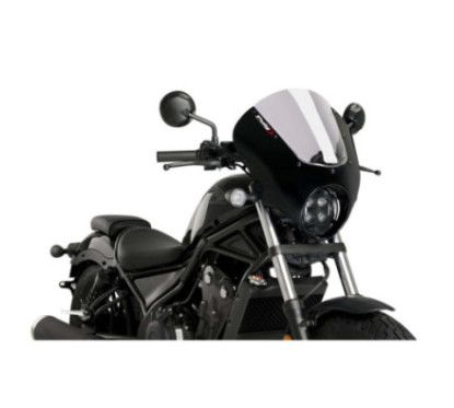 puig dark night semi-windshield for honda cmx500 rebel 20 25 light smoke