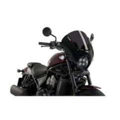 Pare-brise semi-carEnage Puig Dark Night pour Honda CMX1100 Rebel 21-24 Dark Smoke-21104F