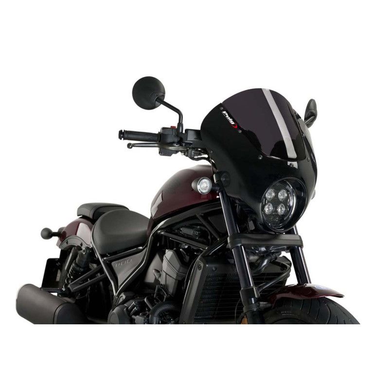 puig dark night semi-windshield for honda cmx1100 rebel 21 25 dark smoke 21104f