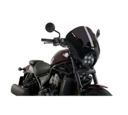 puig dark night semi-windshield for honda cmx1100 rebel 21 25 dark smoke 21104f