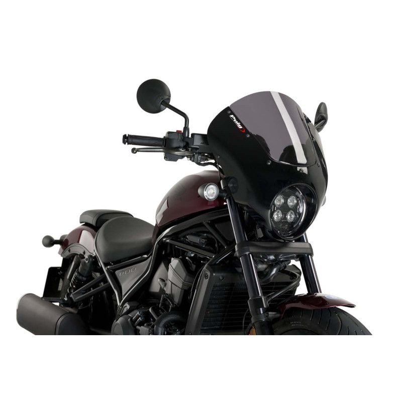 Demi-carenage Puig Dark Night pour Honda CMX1100 Rebel 2021-2025, fume clair 21104H