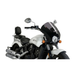PARE-BRISE SEMI-CARENAGE PUIG DARK NIGHT POUR INDIAN SCOUT CLASSIC 15-20 NOIR FUME FONCE