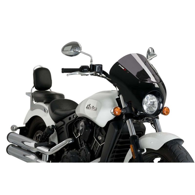 puig dark night semi-windshield for indian scout 15 25 dark smoke