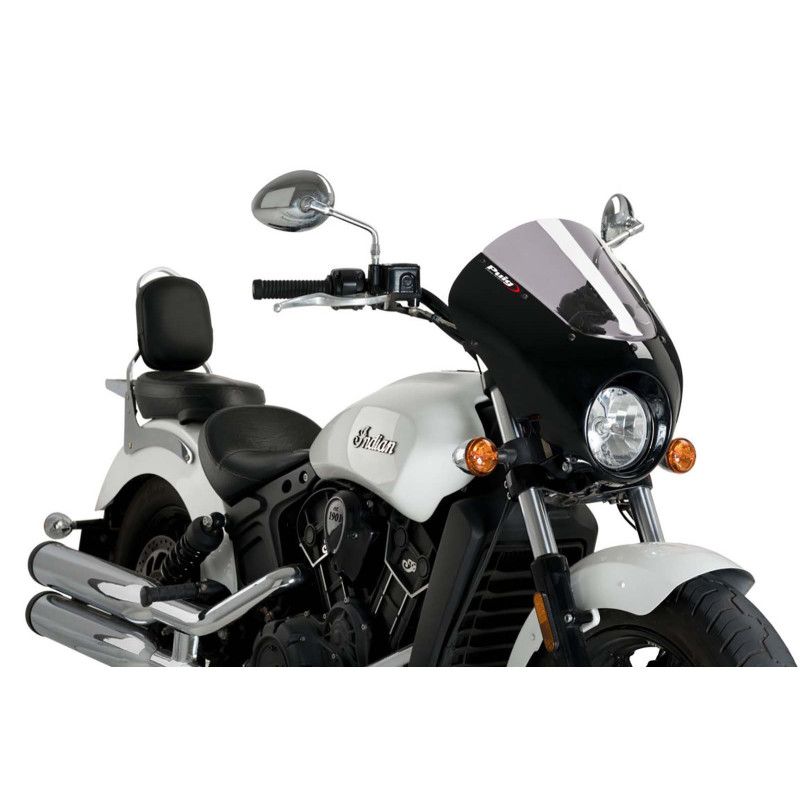 Demi-carenage Puig Dark Night pour Indian Scout 15/25 fume clair