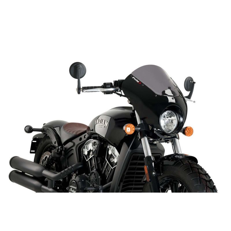 puig dark night semi-windshield for indian scout bobber 18 25 dark smoke 21107f
