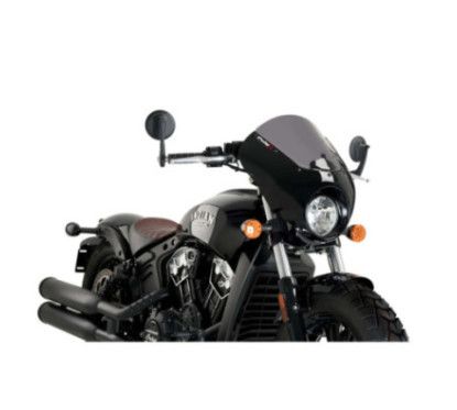 Demi-carenage Puig Dark Night pour Indian Scout Bobber 18-25, fume fonce 21107F