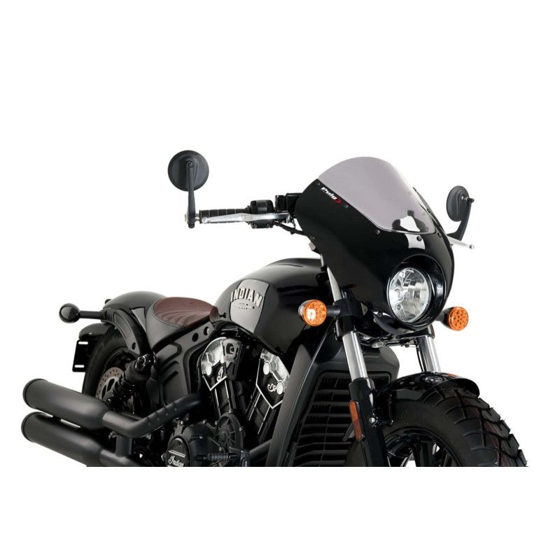 puig dark night semi-windshield for indian scout bobber 18 25 light smoke 21107h
