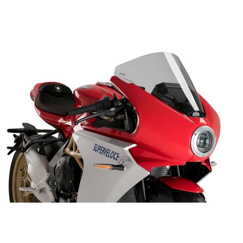 Parabrisas Puig R Racer para MV Agusta Superveloce 800 2025 ahumado claro