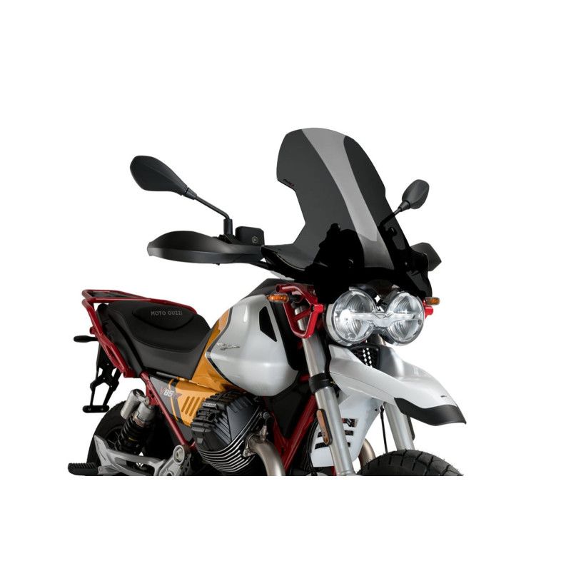 puig touring windshield for moto guzzi v85 tt travel 21 25 dark smoke