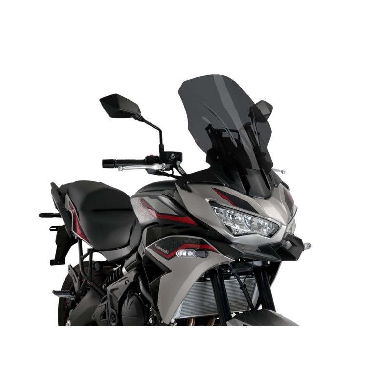 puig touring windshield for kawasaki versys 650 22 25 dark smoke