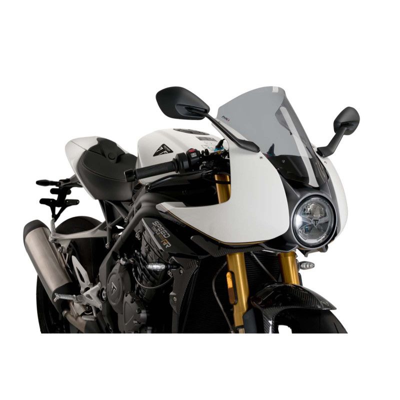 puig windshield r racer for triumph speed triple 1200 rr 22 25 light smoke