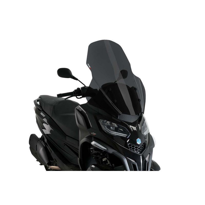 puig windshield v tech line touring for piaggio mp3 400 sport 22 25 dark smoke