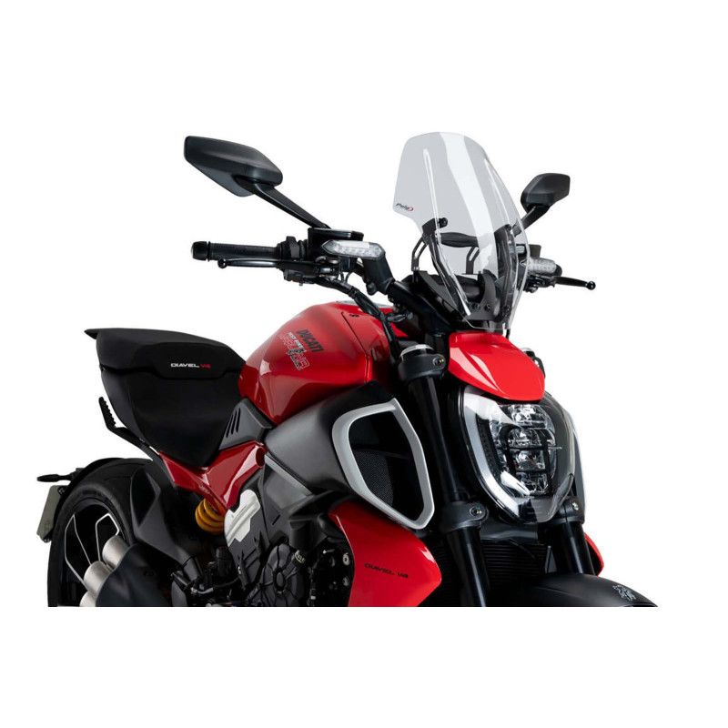 puig cupolino naked ng regolabile per ducati diavel v4 24 25 trasparente