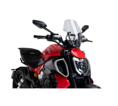 Puig Naked NG verstellbare Windschutzscheibe fur Ducati Diavel V4 24 25 transparent