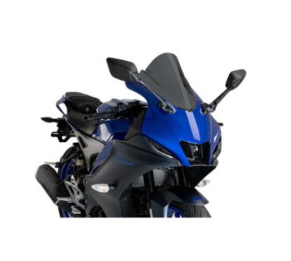 puig z racing windshield for yamaha yzf r125 23 25 dark smoke