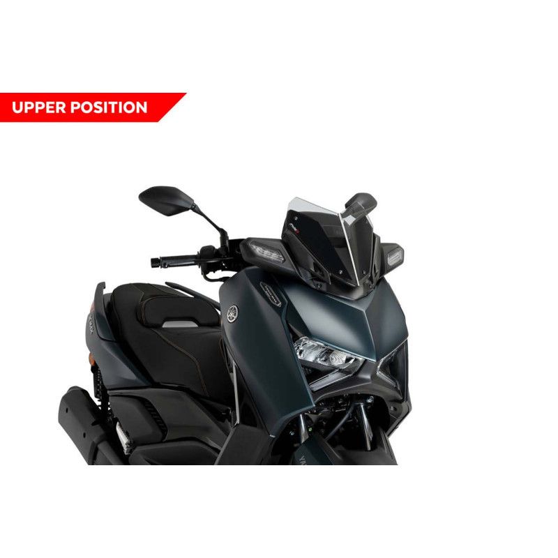 puig windshield v tech line sport for yamaha x max 125 max tech 23 25 dark smoke