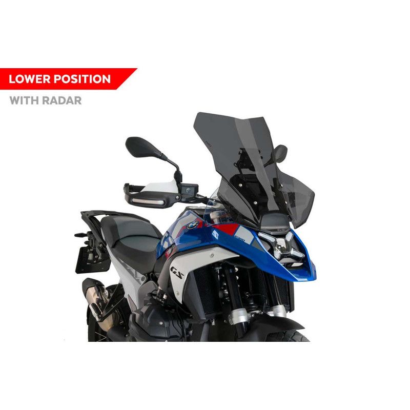 puig touring windshield with radar for bmw r1300 gs 23 25 dark smoke
