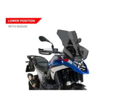 puig touring windshield with radar for bmw r1300 gs trophy 23 25 dark smoke