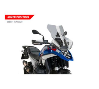 puig touring windshield with radar for bmw r1300 gs option 719 tramontana 23 25 light smoke