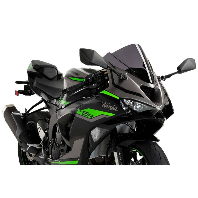 puig z racing windshield for kawasaki zx 6r ninja 24 25 dark smoke
