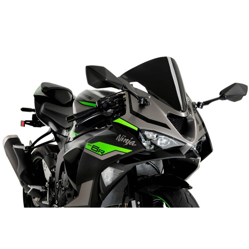 Puig Windschutzscheibe R Racer fur Kawasaki ZX 6R Ninja 24 25 schwarz